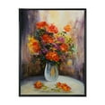 thumbnail image 1 of Designart 'Still Life Bouquet With Yellow and Red Flowers' Traditional Framed Canvas Wall Art Print, 1 of 5