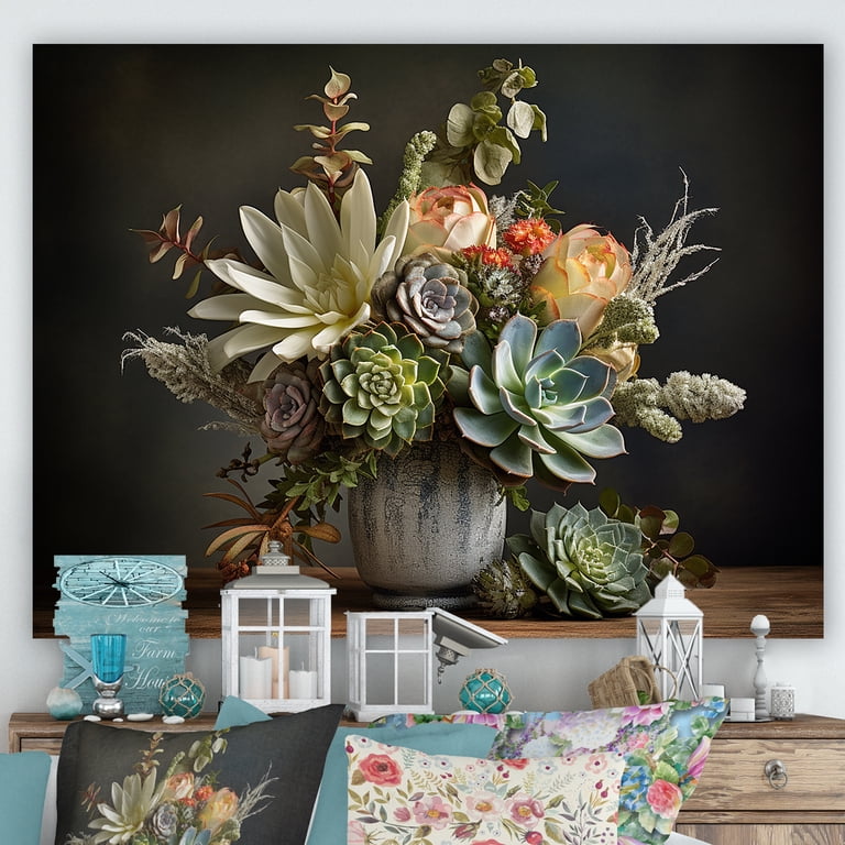 Designart "Still Life Of Succulent Array I" Succulent Wall Decor -  Walmart.com