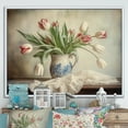 thumbnail image 1 of Designart "Still Life Of Tulip Bouquet VI" Tulips Floater Framed Canvas Wall Art, 1 of 5