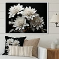 thumbnail image 1 of Designart "Still Life Of White Mums Bouquet" Mums Floater Framed Wall Art Prints, 1 of 5