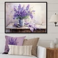 thumbnail image 1 of Designart "Still Life With Violet Accents" Violets Floater Framed Canvas Prints, 1 of 5