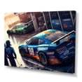 thumbnail image 1 of Designart Stock Car Pit Stop IV Canvas Wall Art, 1 of 5