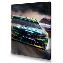 Designart Stock Car Racing Last Lap IX Canvas Wall Art