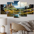 thumbnail image 1 of Designart "Stone Fortress Castles II" Architecture Wall Art Prints Set, 1 of 5