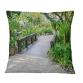 thumbnail image 1 of Designart Stone Pathway into Garden - Landscape Printed Throw Pillow - 18x18, 1 of 1