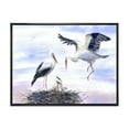 thumbnail image 1 of Designart 'Storks With Babies In The Nest' Farmhouse Framed Canvas Wall Art Print, 1 of 5