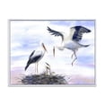 thumbnail image 1 of Designart 'Storks With Babies In The Nest' Farmhouse Framed Canvas Wall Art Print, 1 of 5