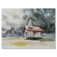 thumbnail image 1 of Designart ' Storm On A Rustic House On Mountain Top ' Country Canvas Wall Art Print, 1 of 4