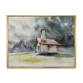 thumbnail image 1 of Designart 'Storm On A Rustic House On Mountain Top ' Country Framed Canvas Wall Art Print, 1 of 5