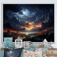 thumbnail image 1 of Designart "Storm Tempest Euphony I" Landscapes Floater Framed Canvas Art Print, 1 of 7