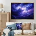 thumbnail image 1 of Designart "Storm delicate Lightning" Landscapes Floater Framed Canvas Art Print, 1 of 7