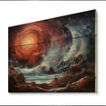 thumbnail image 1 of Designart "Stormy Planet Jupiter I" Jupiter Print on Natural Pine Wood, 1 of 5