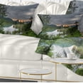 thumbnail image 1 of Designart Stormy Weather Over Swamp - Landscape Printed Throw Pillow - 12x20, 1 of 1