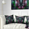 thumbnail image 1 of Designart Strange Fractal Design on Black - Abstract Throw Pillow - 16x16, 1 of 5