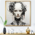 thumbnail image 1 of Designart "Streamlined Robotic Essence I" Robots Floater Framed Wall Art Living Room, 1 of 5