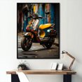 thumbnail image 1 of Designart "Street Art Scooter Scene" Scooter Floater Framed Wall Art Prints, 1 of 5