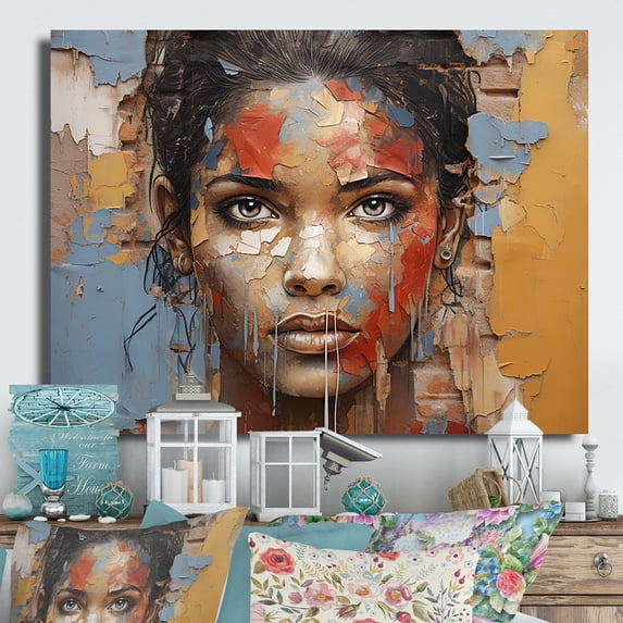 Designart "Street Art of Cuban Women" Modern Metal Art Print