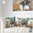 thumbnail image 1 of Designart Street View of Paris Eiffel Tower - Cityscape Digital Throw Pillow - 16x16, 1 of 5