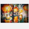 thumbnail image 1 of Designart 'Street in Autumn' Mediterranean wall clock, 1 of 3