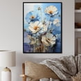 thumbnail image 1 of Designart "Striking Garden Shadows Of Sapphire Poppies" Poppies Floater Framed Wall Decor, 1 of 5
