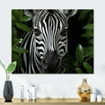 thumbnail image 1 of Designart "Striking Patterns on a Zebra III" Animals Zebra Metal Wall Art, 1 of 5