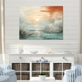 thumbnail image 1 of Designart "Striking Scenery Of Beach Sunset V" Coastal Sunset Wall Art Prints, 1 of 7