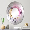 thumbnail image 1 of Designart "Strokes in Purple and Pink III" Fractals Starburst Round Wall Mirror - Abstract Oval Printed Decorative Mirror - Multiple Color Options, 1 of 5