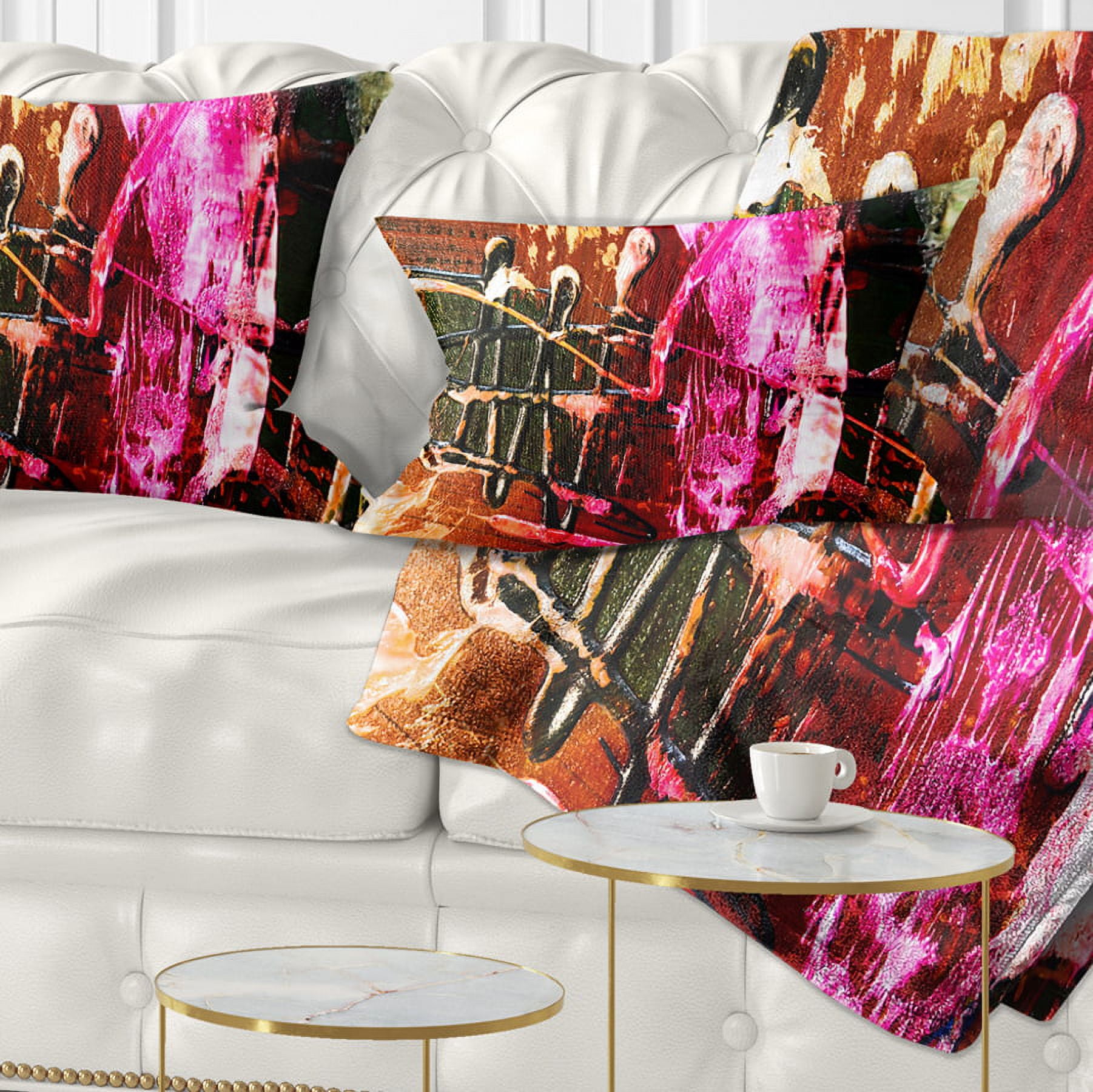 Designart Structure Abstract Art - Abstract Throw Pillow - 12x20