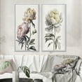 thumbnail image 1 of Designart "Stunning Dahlia Flower I" Dahlia Framed Wall Art Set Of 2 - Cream Floral Gallery Wall Frame Set For Home Decor, 1 of 7