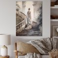 thumbnail image 1 of Designart "Stunning Girl By The Stairs II" Woman Romantic Canvas Art Print, 1 of 5