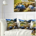 thumbnail image 1 of Designart Stunning Mountains in Rila Lakes District - Landscape Printed Throw Pillow - 16x16, 1 of 1