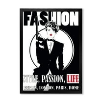 Designart 'Style Passion Life Fashion Woman II' Vintage Framed Art Print