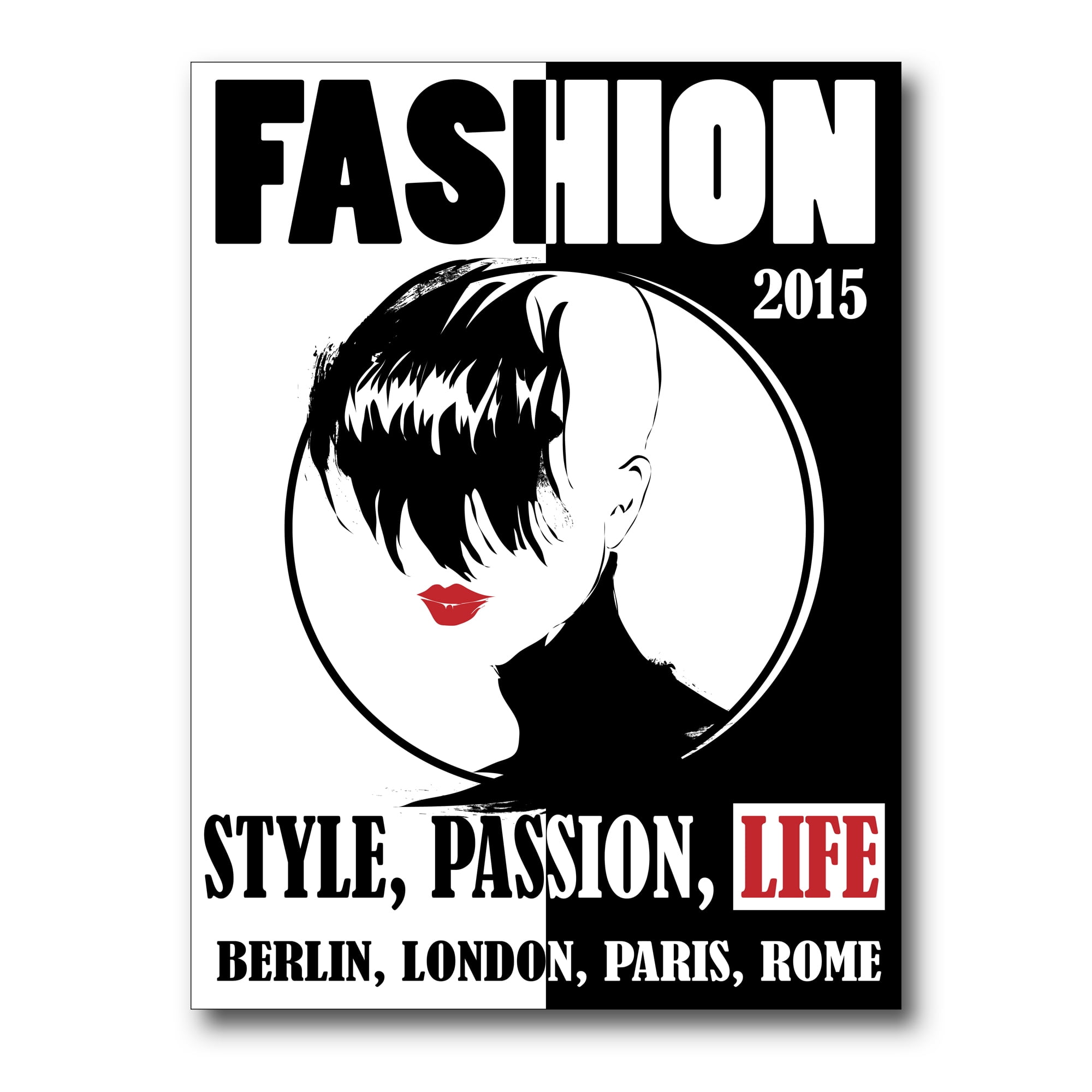 Designart ' Style Passion Life Fashion Woman III ' Vintage Canvas Wall Art Print