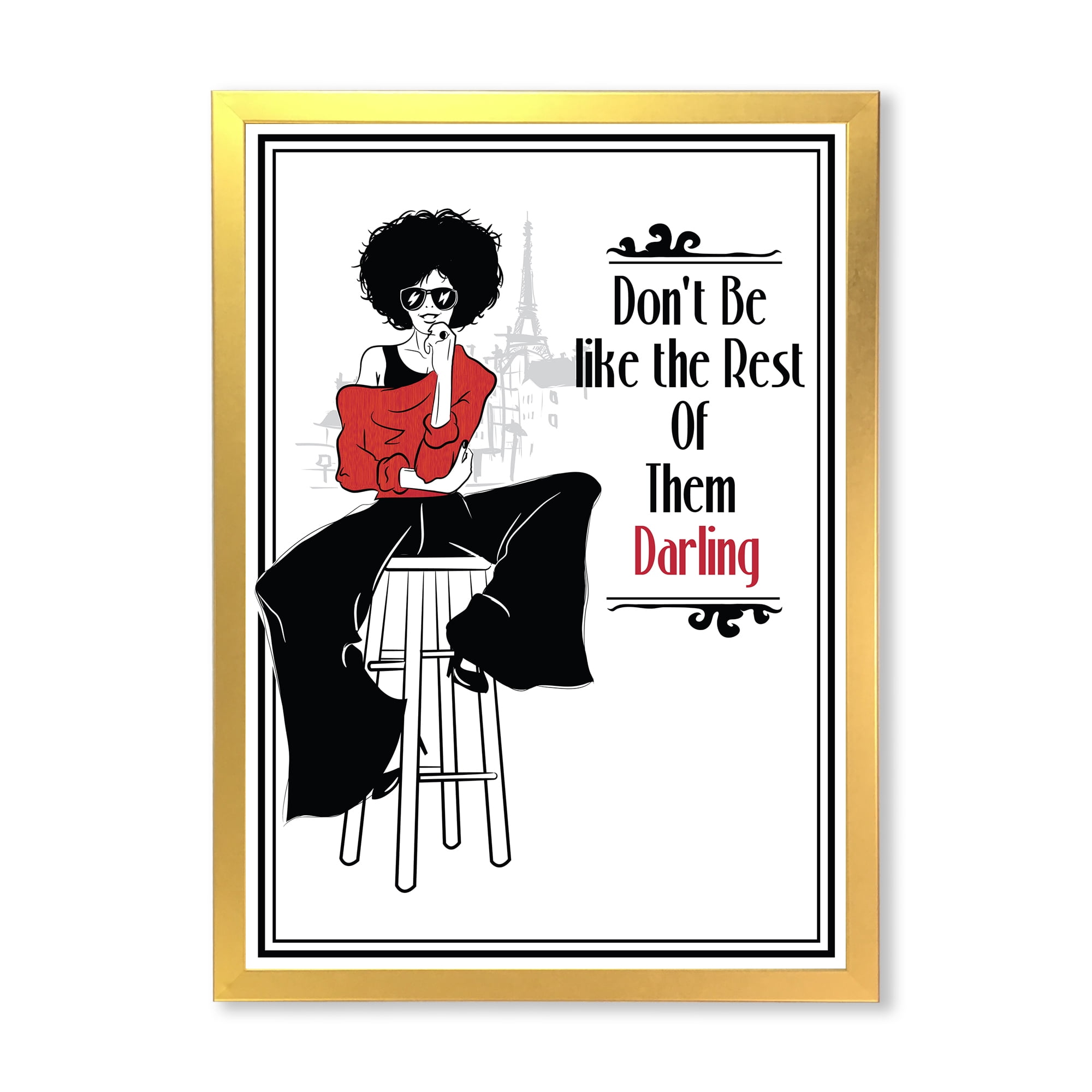 Designart 'Style Passion Life Fashion Woman VI' Modern Framed Art Print