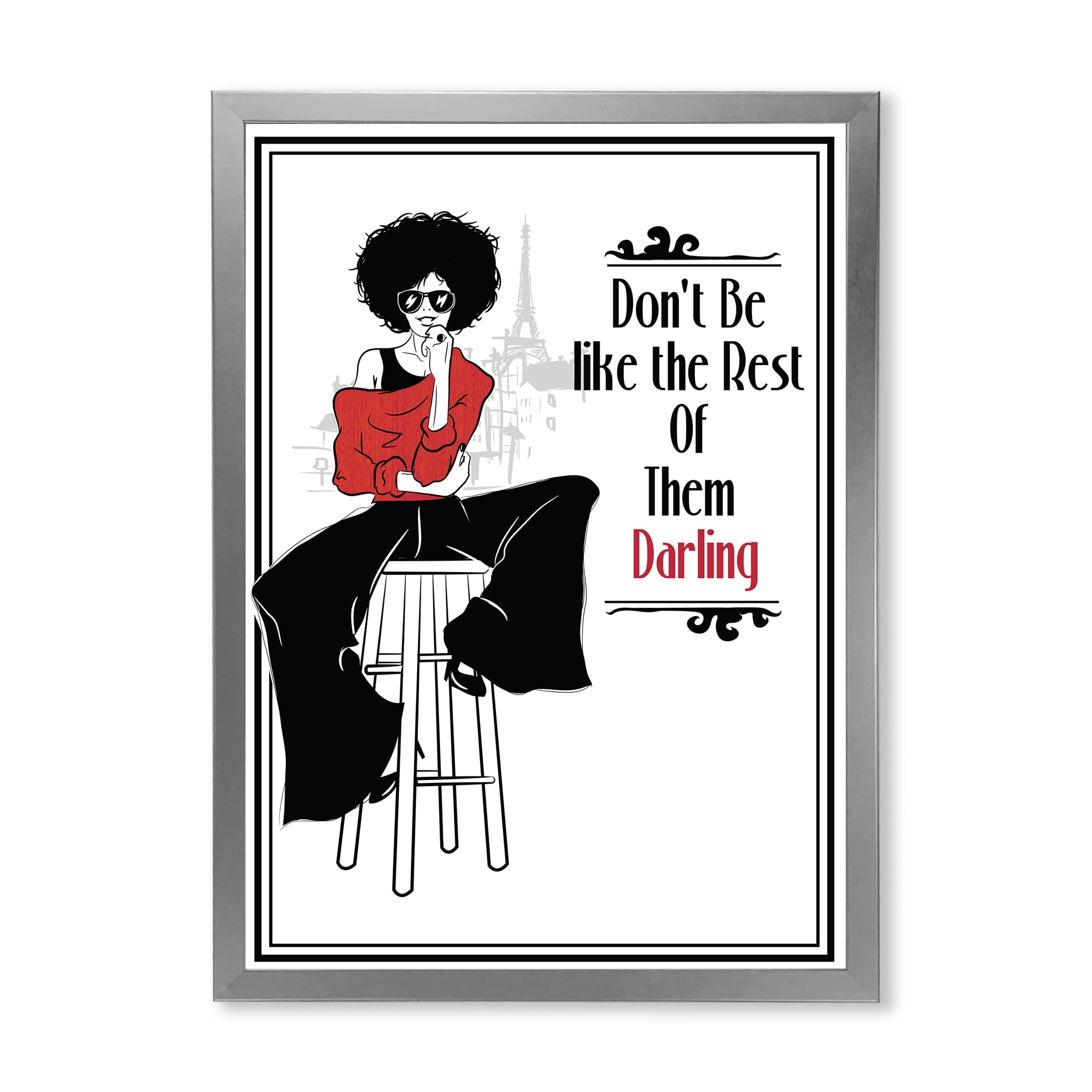 Designart 'Style Passion Life Fashion Woman VI' Modern Framed Art Print