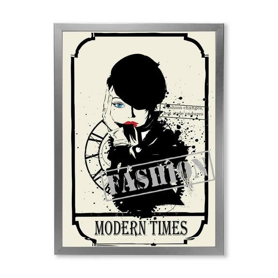 Designart 'Style Passion Life Fashion Woman VII' Vintage Framed Art Print