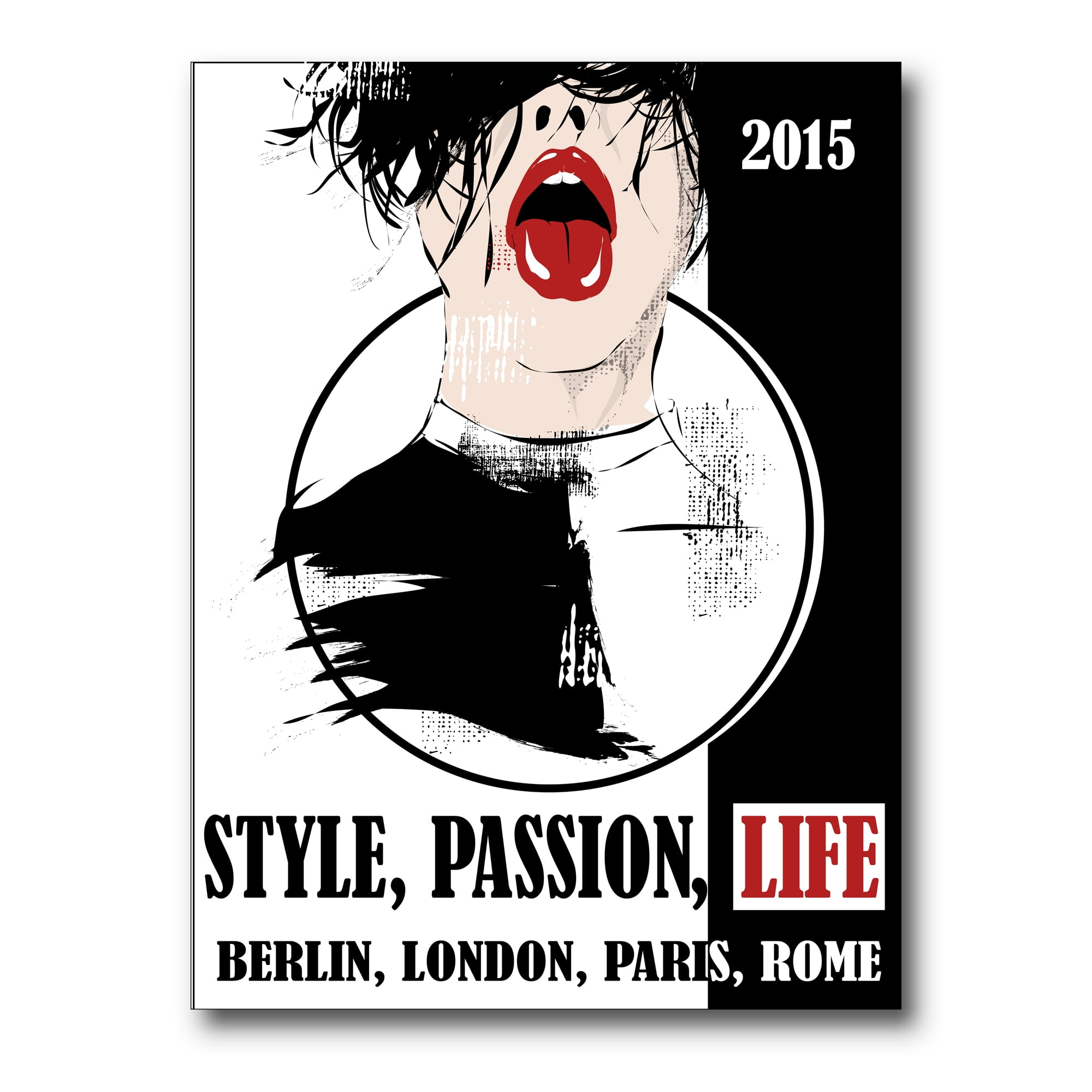 Designart ' Style Passion Life Fashion Woman VIII ' Vintage Canvas Wall Art Print