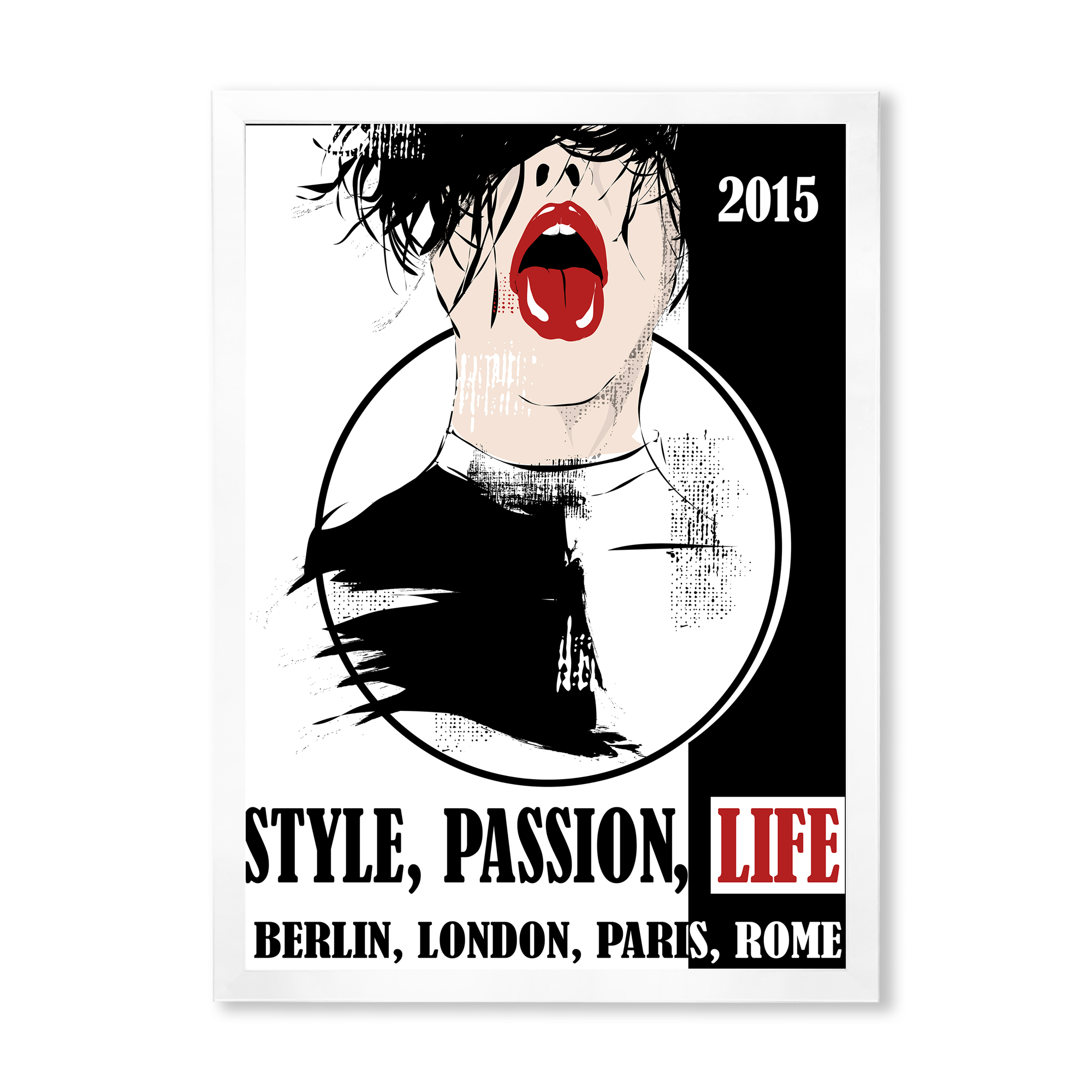 Designart 'Style Passion Life Fashion Woman VIII' Vintage Framed Art Print