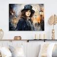 thumbnail image 1 of Designart "Stylish 1900S Modern Portrait I" Fashion Metal Art Living Room, 1 of 5