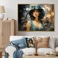 thumbnail image 1 of Designart "Stylish 1920S Roaring Portrait III" Fashion Floater Framed Canvas Print, 1 of 7