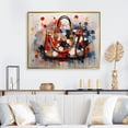 thumbnail image 1 of Designart "Stylish Bag Pointillism I" Fashion Floater Framed Canvas Art Print, 1 of 7