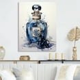 thumbnail image 1 of Designart "Stylish Blue Perfume Delight IV" Fashion Metal Wall Art, 1 of 5