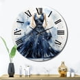 thumbnail image 1 of Designart "Stylish Dress Delight Pointillism I" Fashion Oversized Wall Clock, 1 of 5