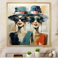 thumbnail image 1 of Designart "Stylish Hats Collection III" Fashion Floater Framed Canvas Print, 1 of 7