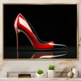 thumbnail image 1 of Designart "Stylish High Heels Sleek Silhouette II" Fashion Floater Framed Canvas Wall Art, 1 of 7