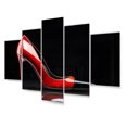 thumbnail image 1 of Designart "Stylish High Heels Sleek Silhouette II" Fashion Metal Art Print Set, 1 of 5