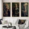 thumbnail image 1 of Designart "Stylish Lion Smoking in a Suit II" Animals Lion Framed Wall Art Set Of 3 - Brown Lion Frame Gallery Wall Set For Home Decor, 1 of 6