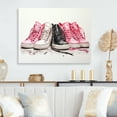 thumbnail image 1 of Designart "Stylish Pink Sneakers Obsession II" Fashion Metal Art Living Room, 1 of 5