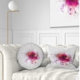 thumbnail image 1 of Designart Stylish Pink Watercolor Flower - Floral Throw Pillow - 12x20, 1 of 5