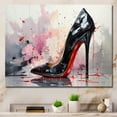 thumbnail image 1 of Designart "Stylish Red And Black High Heels Sleek Silhouette VIII" Fashion Canvas Wall Art, 1 of 5